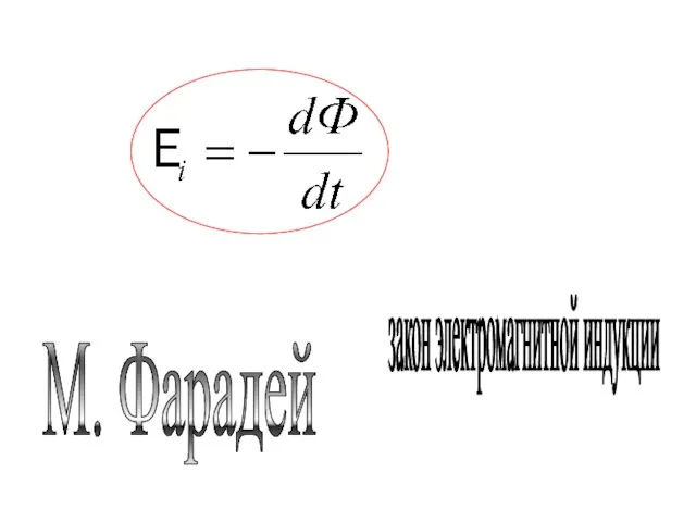 М. Фарадей закон электромагнитной индукции