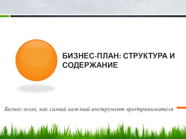 БИЗНЕС-ПЛАН: СТРУКТУРА И СОДЕРЖАНИЕ Бизнес-план, как самый важный инструмент предпринимателя