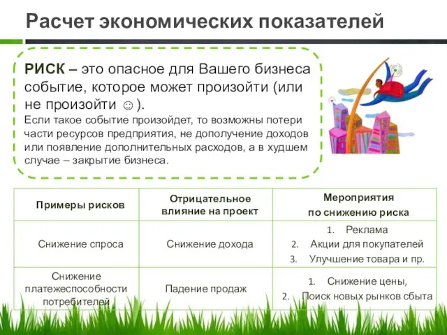 Расчет экономических показателей РИСК – это опасное для Вашего бизнеса событие,