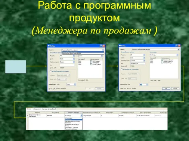 Работа с программным продуктом (Менеджера по продажам )