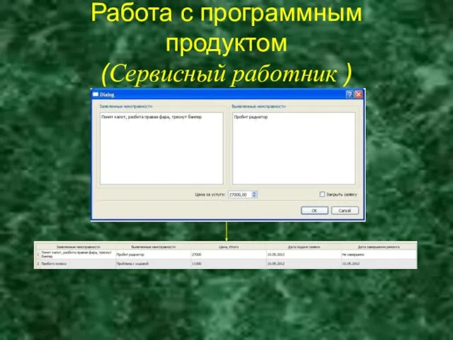 Работа с программным продуктом (Сервисный работник )