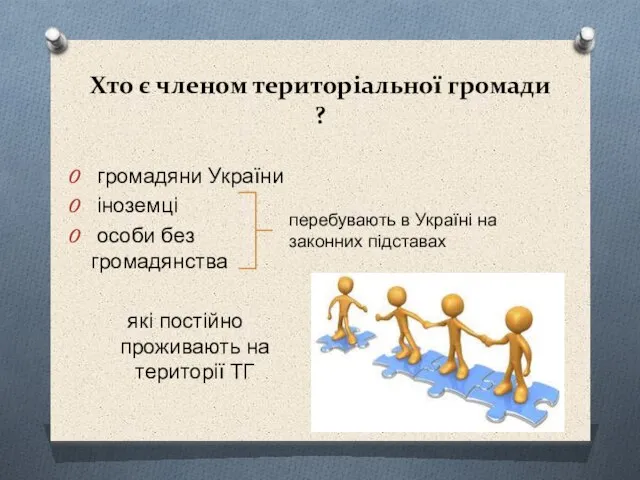 Хто є членом територіальної громади ? громадяни України іноземці особи без