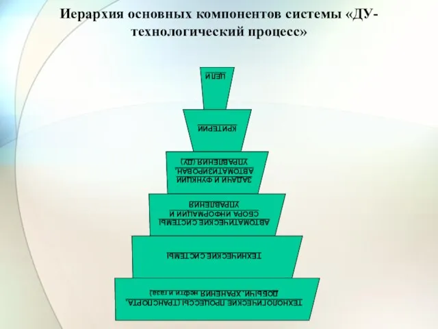 Иерархия основных компонентов системы «ДУ- технологический процесс»