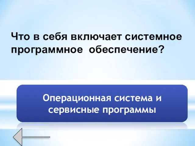 Что в себя включает системное программное обеспечение? Операционная система и сервисные программы