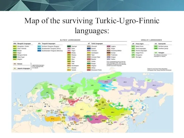 Map of the surviving Turkic-Ugro-Finnic languages: