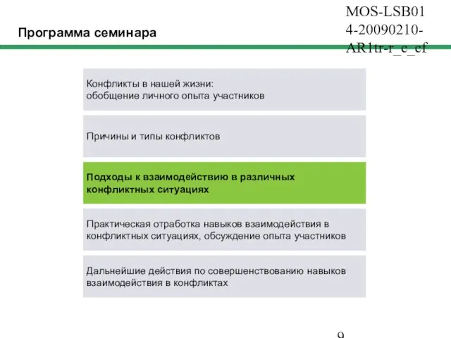 MOS-LSB014-20090210-AR1tr-r_c_cf Программа семинара Конфликты в нашей жизни: обобщение личного опыта участников