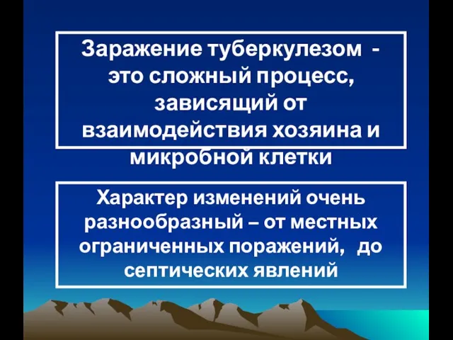 Заражение туберкулезом - это сложный процесс, зависящий от взаимодействия хозяина и