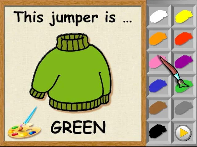 This jumper is … GREEN