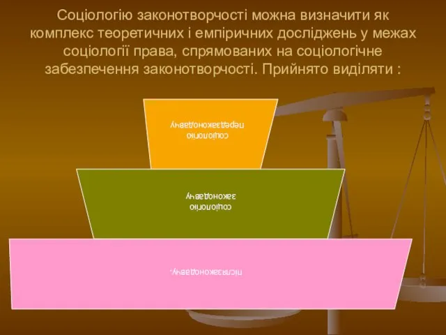 Соціологію законотворчості можна визначити як комплекс теоретичних і емпіричних досліджень у