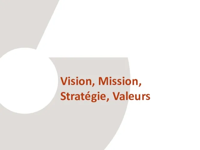 Vision, Mission, Stratégie, Valeurs