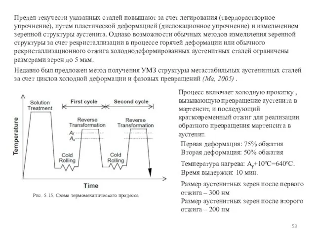 Предел текучести указанных сталей повышают за счет легирования (твердорастворное упрочнение), путем