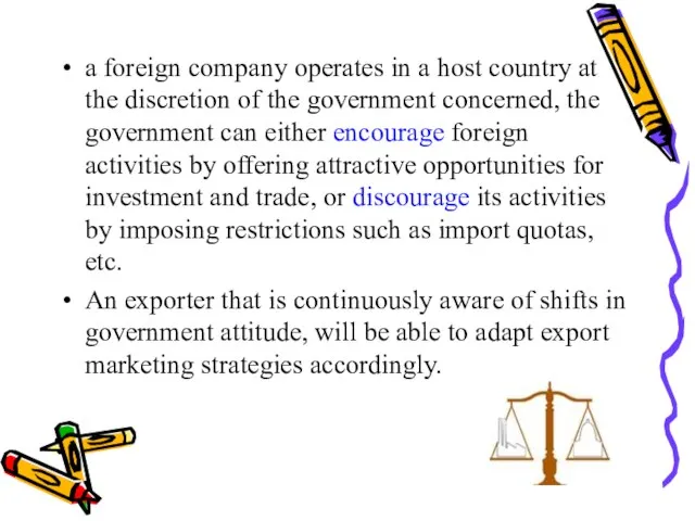 a foreign company operates in a host country at the discretion