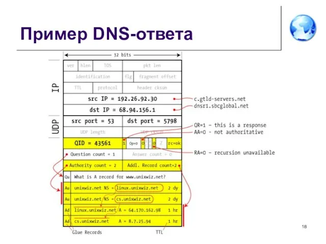 Пример DNS-ответа