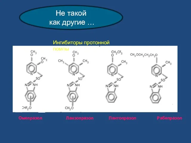 Не такой как другие … Ингибиторы протонной помпы Омепразол Ланзопразол Пантопразол Рабепразол