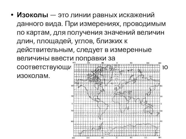 Изоколы — это линии равных искажений данного вида. При измерениях, проводимым