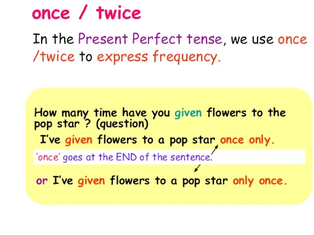 once / twice How many time have you given flowers to