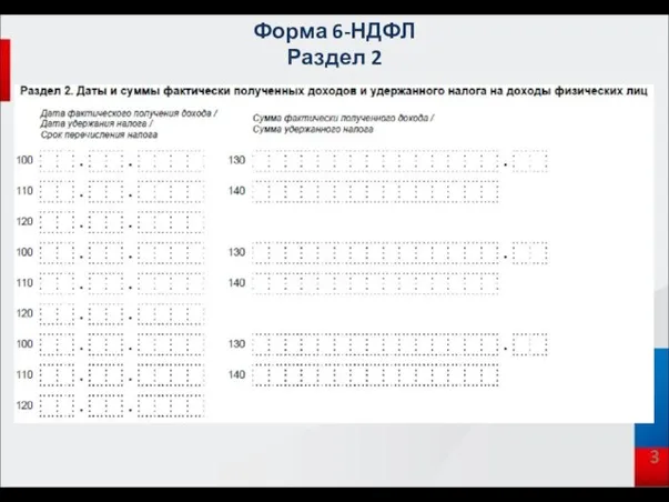 Форма 6-НДФЛ Раздел 2 3