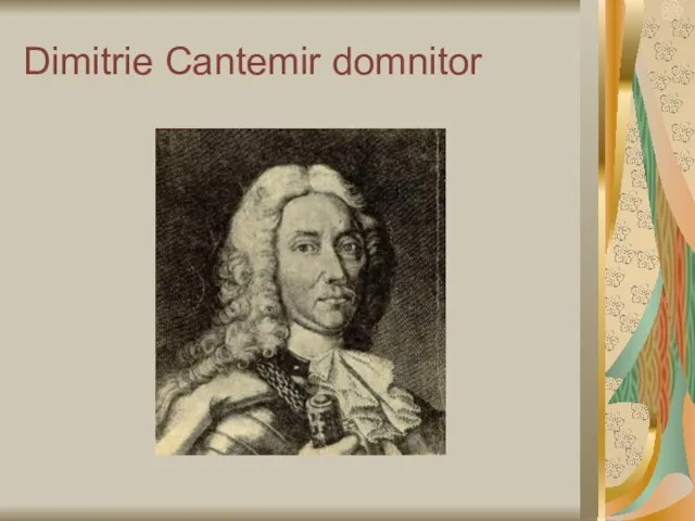 Dimitrie Cantemir domnitor