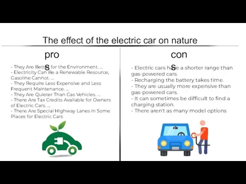 The effect of the electric car on nature pros cons -