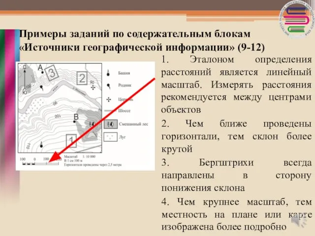 Примеры заданий по содержательным блокам «Источники географической информации» (9-12) 1. Эталоном