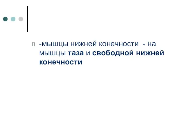 -мышцы нижней конечности - на мышцы таза и свободной нижней конечности