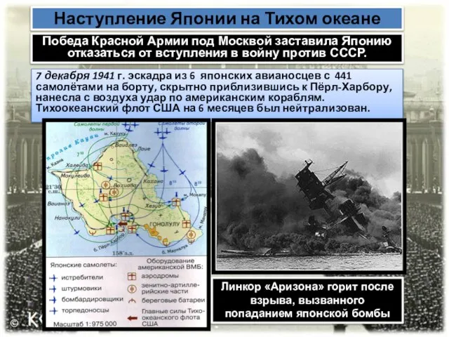 Наступление Японии на Тихом океане 7 декабря 1941 г. эскадра из