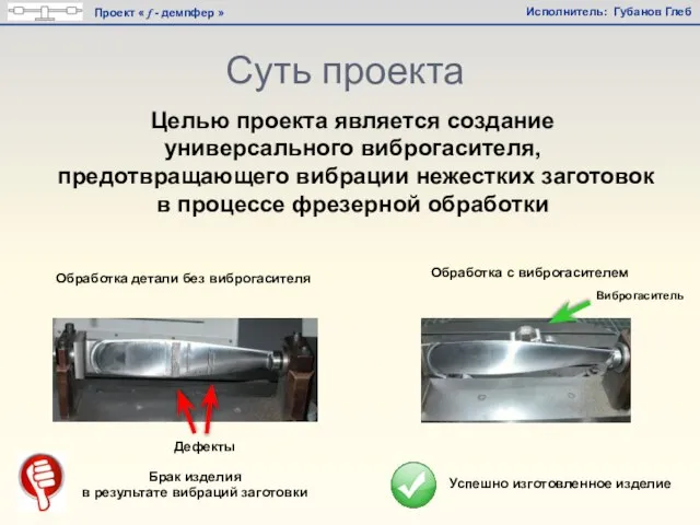 Суть проекта Целью проекта является создание универсального виброгасителя, предотвращающего вибрации нежестких