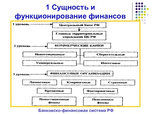 1 Сущность и функционирование финансов Банковско-финансовая система РФ