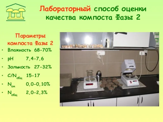 Лабораторный способ оценки качества компоста Фазы 2 Параметры компоста Фазы 2