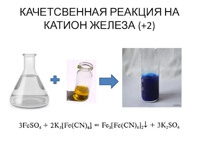 КАЧЕТСВЕННАЯ РЕАКЦИЯ НА КАТИОН ЖЕЛЕЗА (+2)