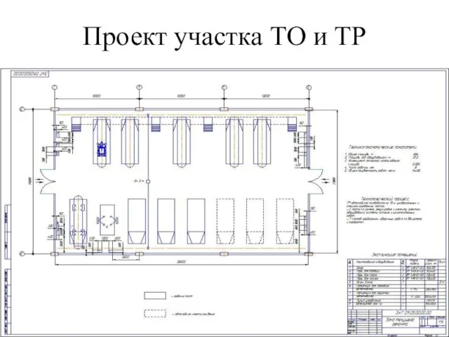 Проект участка ТО и ТР