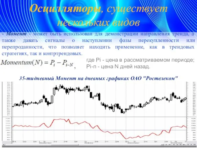 Осцилляторы, существует нескольких видов - Момент - может быть использован для