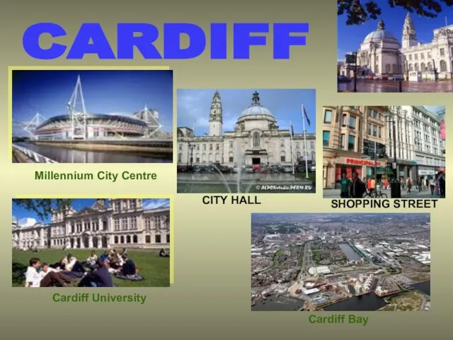 CARDIFF CITY HALL SHOPPING STREET Millennium City Centre Cardiff University Cardiff Bay