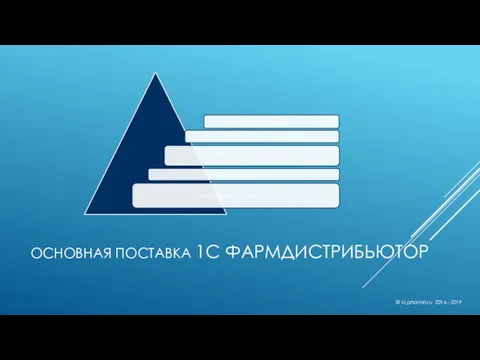 ОСНОВНАЯ ПОСТАВКА 1С ФАРМДИСТРИБЬЮТОР © 1cpharma.ru 2016 - 2019