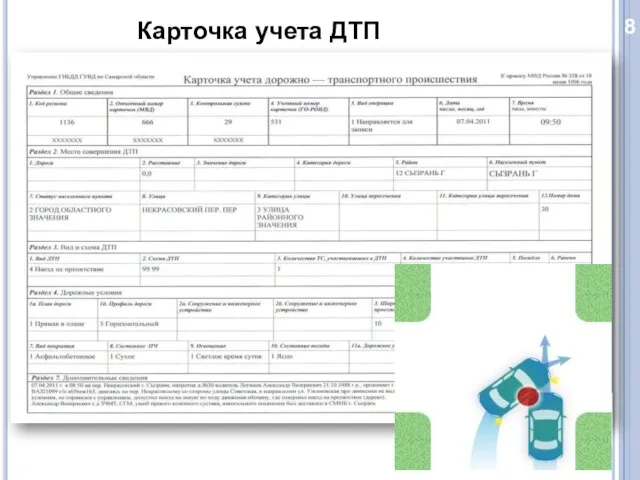 8 Карточка учета ДТП