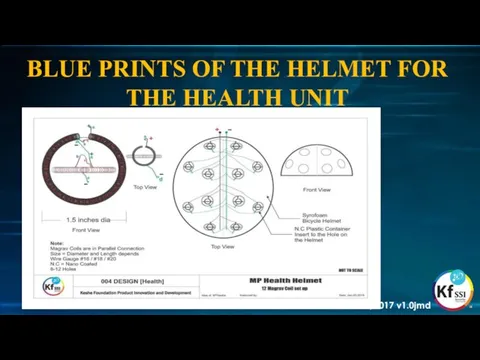 BLUE PRINTS OF THE HELMET FOR THE HEALTH UNIT