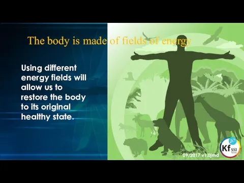 The body is made of fields of energy Using different energy