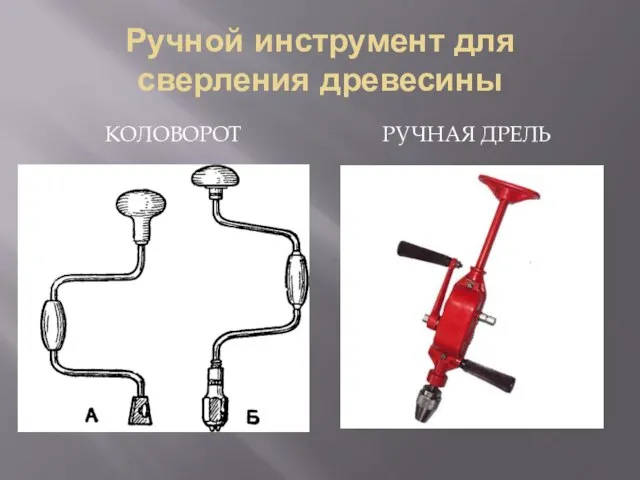 Ручной инструмент для сверления древесины КОЛОВОРОТ РУЧНАЯ ДРЕЛЬ