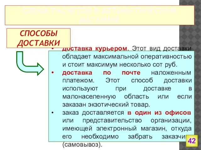 СХЕМА РАСЧЕТОВ В АВТОМАТИЧЕСКОМ МАГАЗИНЕ доставка курьером. Этот вид доставки обладает