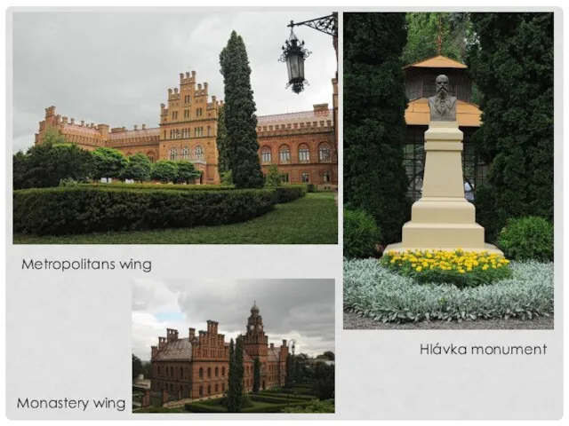 Metropolitans wing Hlávka monument Monastery wing