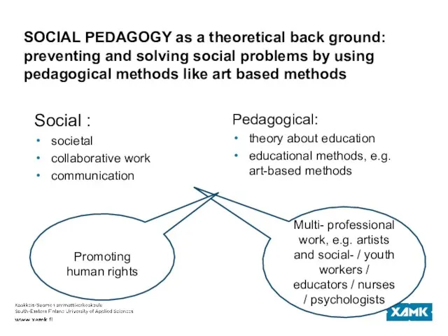 SOCIAL PEDAGOGY as a theoretical back ground: preventing and solving social