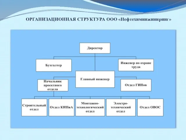 ОРГАНИЗАЦИОННАЯ СТРУКТУРА ООО «Нефтехиминжиниринг»