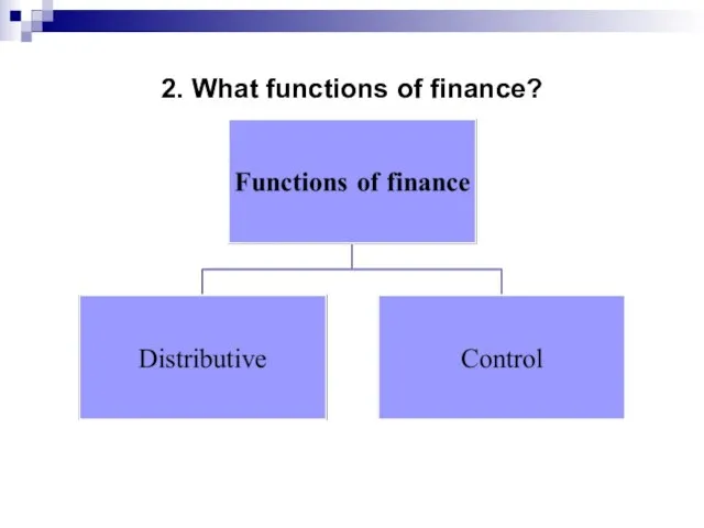 2. What functions of finance?