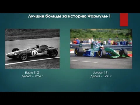 Лучшие болиды за историю Формулы-1 Eagle T1G Дебют – 1966 г