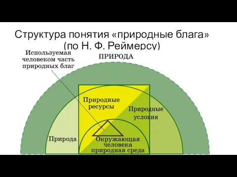 Структура понятия «природные блага» (по Н. Ф. Реймерсу)