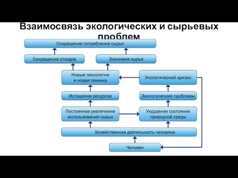 Взаимосвязь экологических и сырьевых проблем