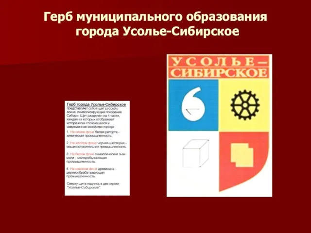Герб муниципального образования города Усолье-Сибирское