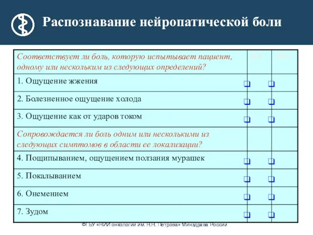 Распознавание нейропатической боли