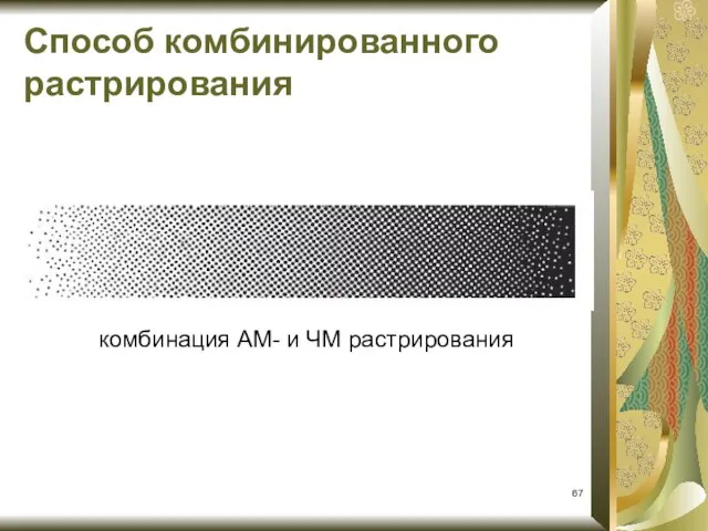 Способ комбинированного растрирования комбинация АМ- и ЧМ растрирования