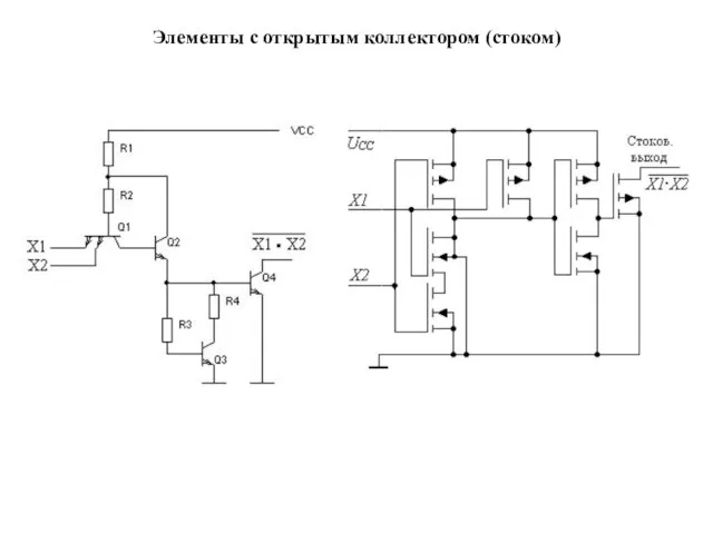 Элементы с открытым коллектором (стоком)